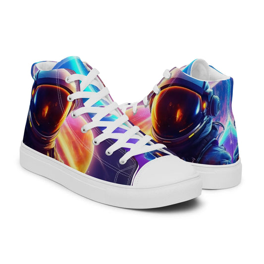 AstroGlow High Top Sneakers: AI-Engineered, Illuminate Your Journey with Unisex, Durable, Comfortable, Space-Inspired Design Kinetic Footwear