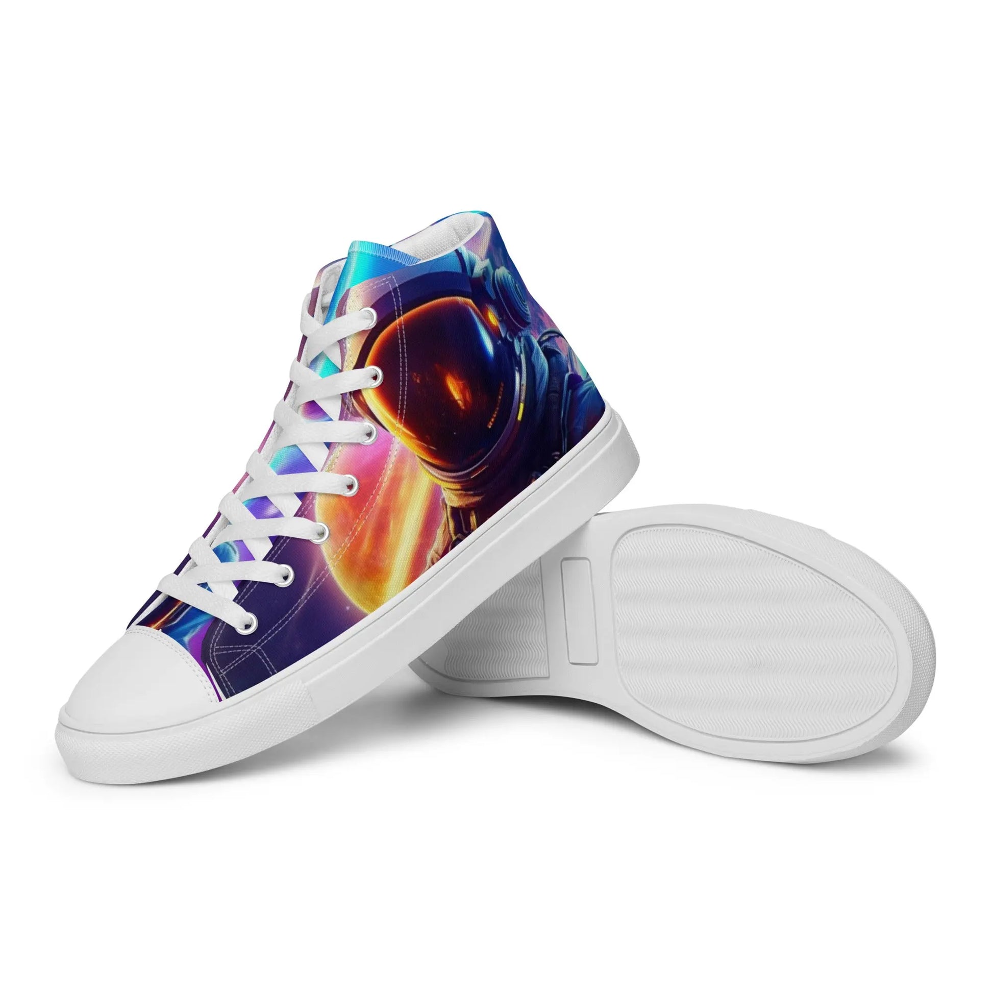 AstroGlow High Top Sneakers: AI-Engineered, Illuminate Your Journey with Unisex, Durable, Comfortable, Space-Inspired Design Kinetic Footwear