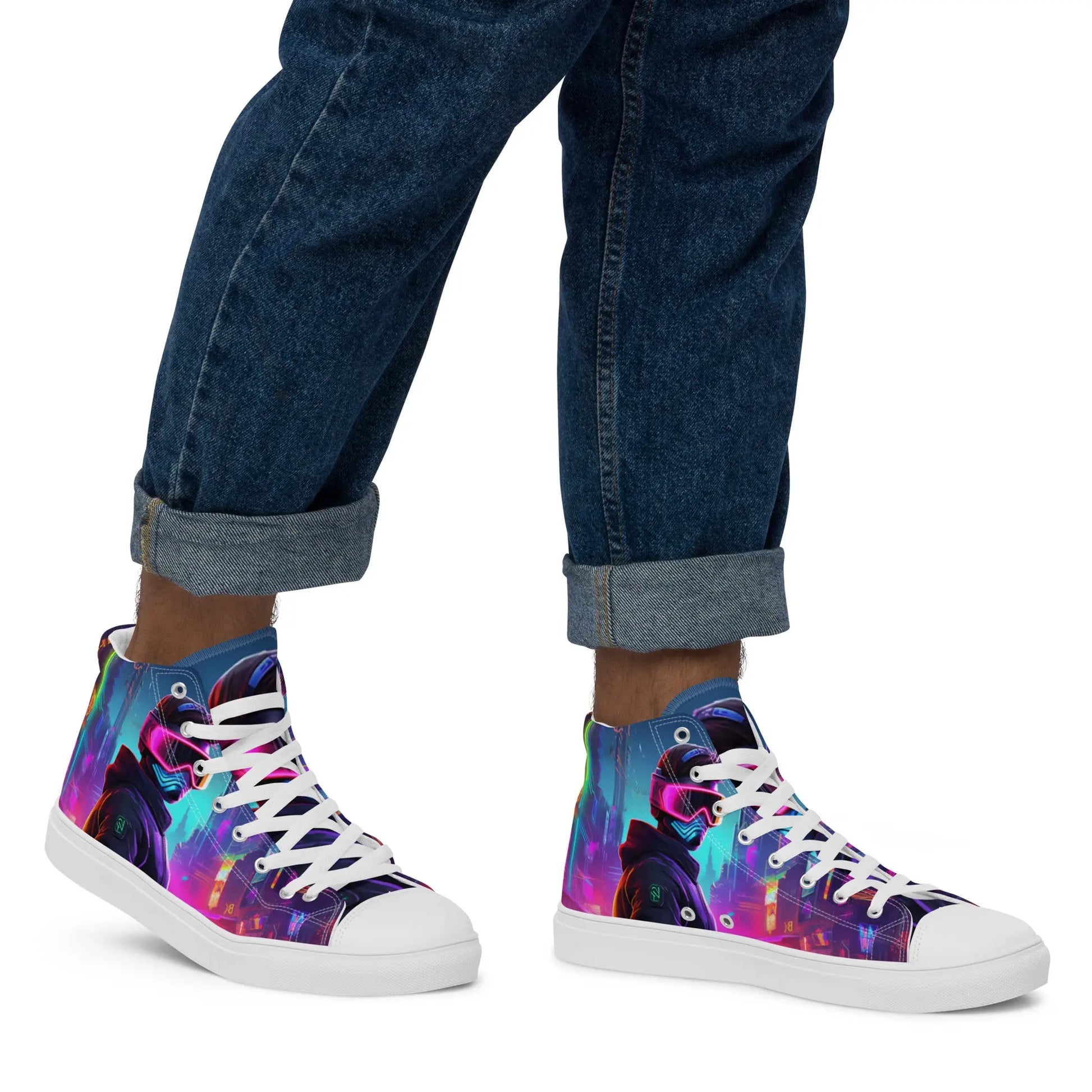 CityGlow High Top Sneakers: AI-Engineered, Unleash Your Gaming Style with Unisex, Durable, Comfortable Urban-Inspired Design Kinetic Footwear