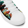 Colourful Snake Skin Fauvism High Top Sneakers: AI-Engineered, Unisex, Edgy and Chic, Durable and Comfortable Art-Inspired Footwear Kinetic Footwear