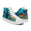 Fauvism Yellow Eye Fish High Top Sneakers: AI-Engineered, Unisex, Catch of the Season, Animal Print, Durable, Comfortable, Art-Inspired, SeaLife Design Kinetic Footwear